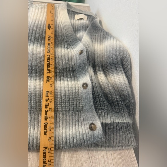 Lucky Brand Ombre Striped Cardigan V Neck Cozy Relaxed Loose Size XXL - Picture 6 of 13